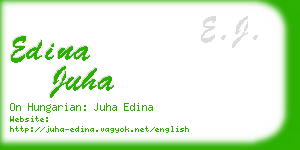 edina juha business card